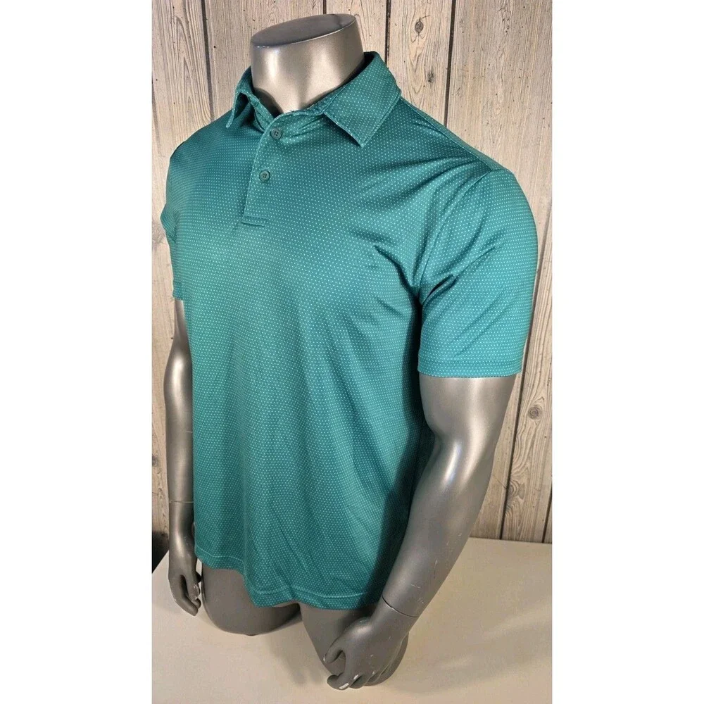 Rorie Whelan Golf Polo Green Polka Dots Size Large